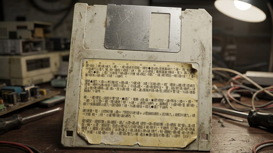 読み取りが難しい古いフロッピーディスク